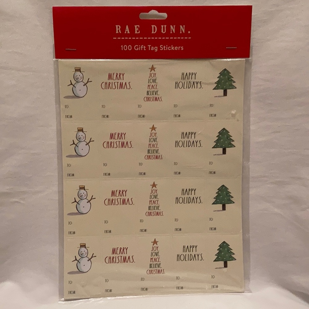 ⭐️Holiday Clearance - Make Me An Offer! ⭐️NWT Rae Dunn 100 Gift Tag Stic…